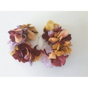 Rainbow flower earrings