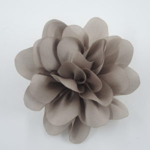 Fabric Flower Lapel Pin - Brown