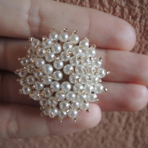 Pearlized white earrings