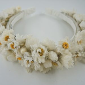 Dried daisy headband