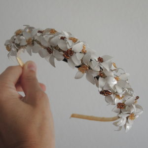 Jeweled enameled flower headband