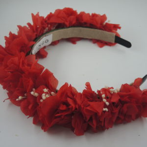Red hydrangea headband