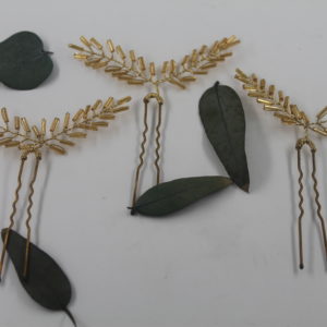 Golden branch hairpins