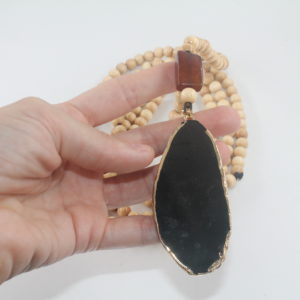 XL necklace with black Agatha stone