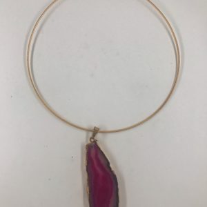 Fuchsia agate necklace