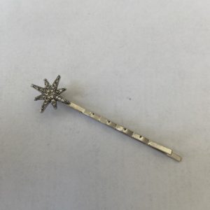 Mini silver star jewel hairpin