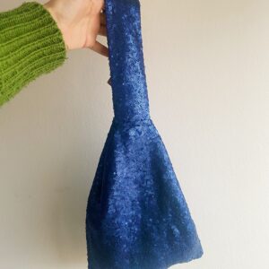 Bolso de mano india lentejuelas azul