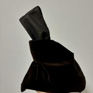 Bolso de mano japonés terciopelo marrón