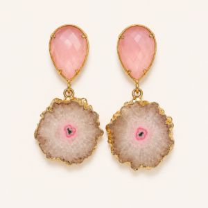 Pendientes Geoda Rosa – 4,5 cm